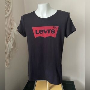 Levi's Black and Red Women's T-Shirt